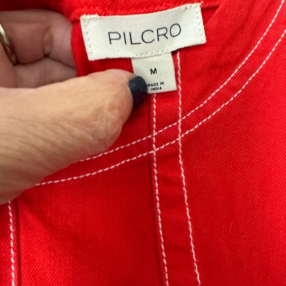 Pilcro Short-Sleeve Denim Mini Swing - Picture 4 of 6